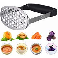 Starchef Machacador de Patatas-Pasapurés-Prensa Patatas para Frutas De Vegetales(Negro)
